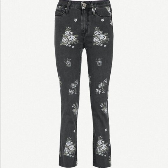 PAIGE Hoxton Straight floral-print high-rise‎ jeans - Picture 13 of 14
